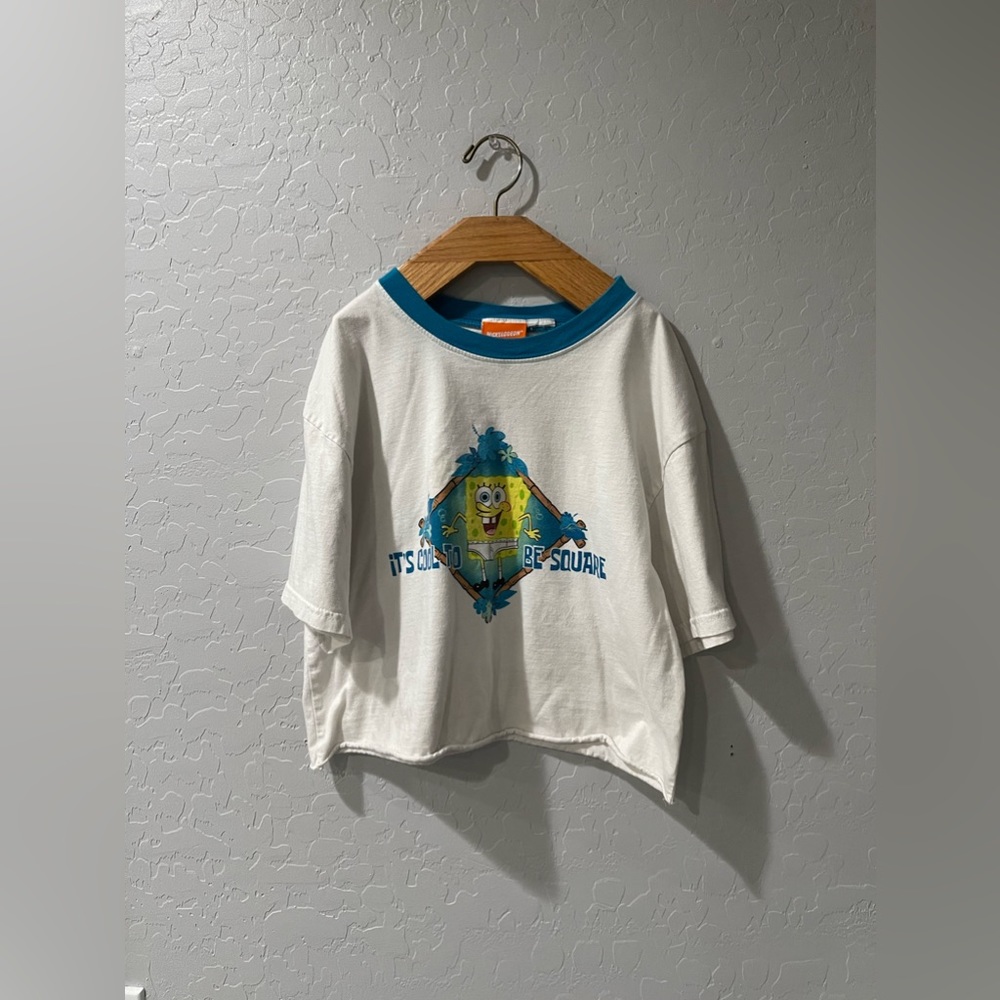 Vintage Y2K‎ SpongeBob “Cool To Be Square” Chop Shirt Size S/M